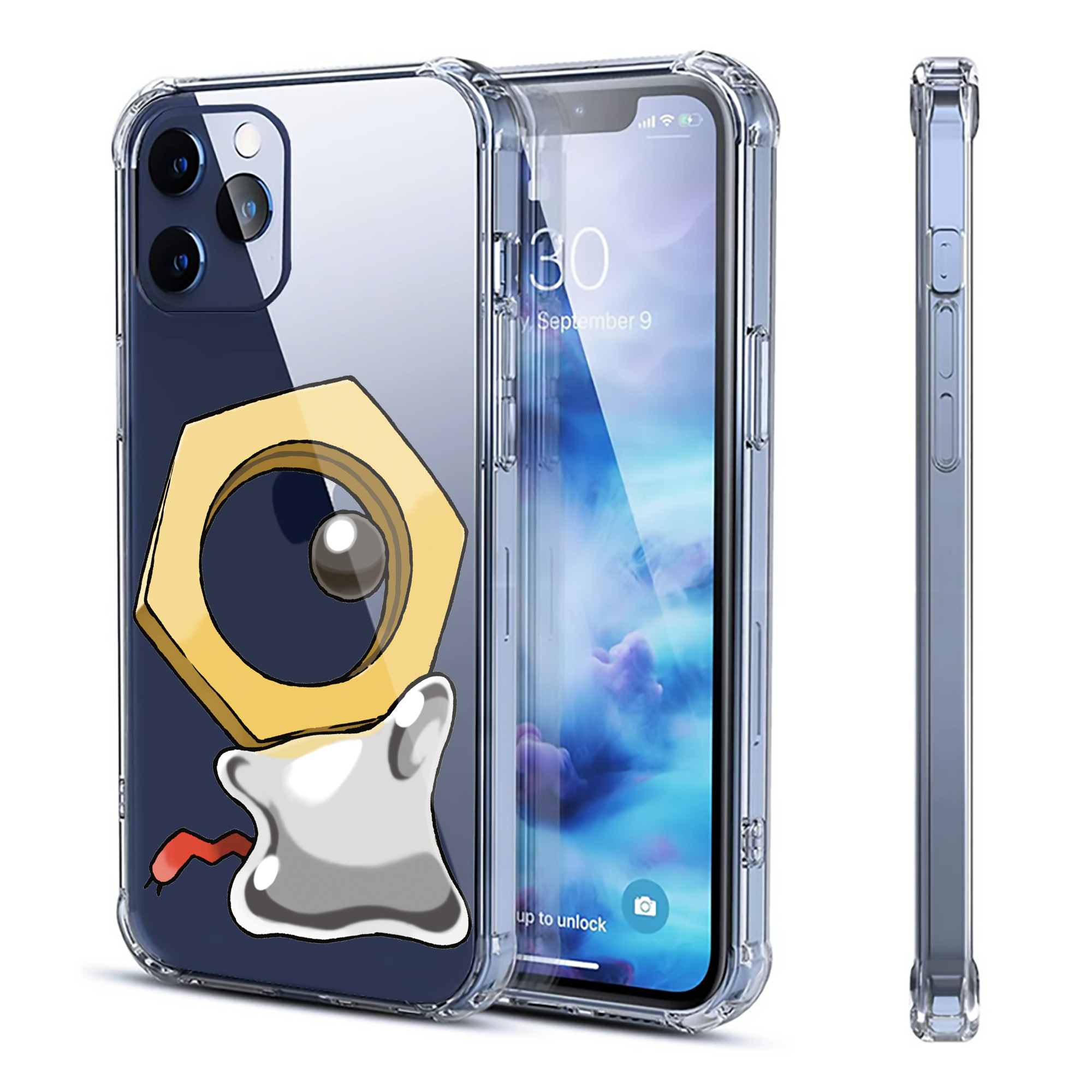 （画像用） ポケットモンスター Pokémon 【iPhone 12シリーズ対応】透明スマホケース（クリアソフトケース）